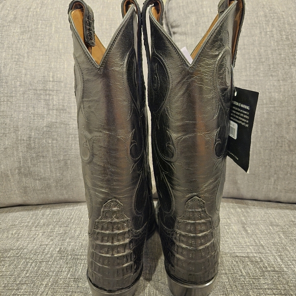 Tony Lama Exotic Hornback Caiman Western Boots Square Toe SG1049 Men's Size 10 D - Picture 4 of 9